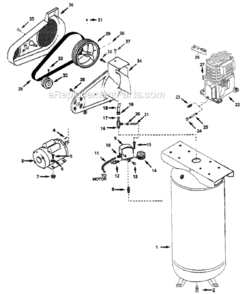 Page A Diagram and Parts List for VT623801AJ  Campbell Hausfeld Compressor
